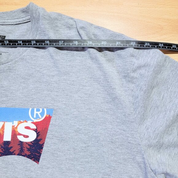 Levis T-Shirt Mens Heather Gray Crew Neck Short Sleeve | Size: 2XL - Picture 7 of 10